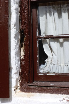 Deteriorating window frame